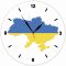 Годинник настінний з картою України