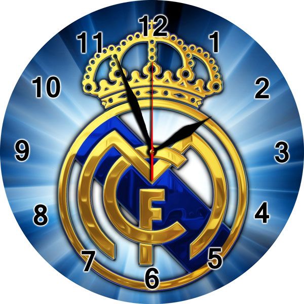 Настінний годинник "Real Madrid" на склі