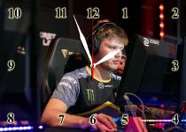 Настінний годинник "Александр S1mple Костылев" кіберспорт